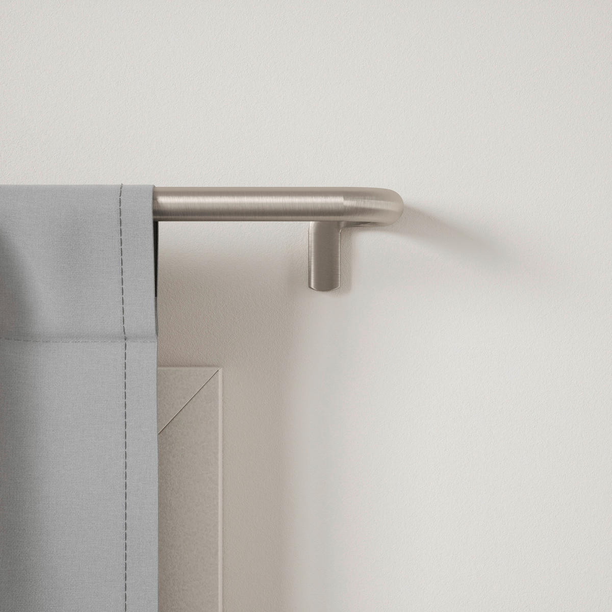 VORHANGSTANGENSET  168-365 cm  - Nickelfarben, KONVENTIONELL, Kunststoff/Metall (168-365cm) - Umbra