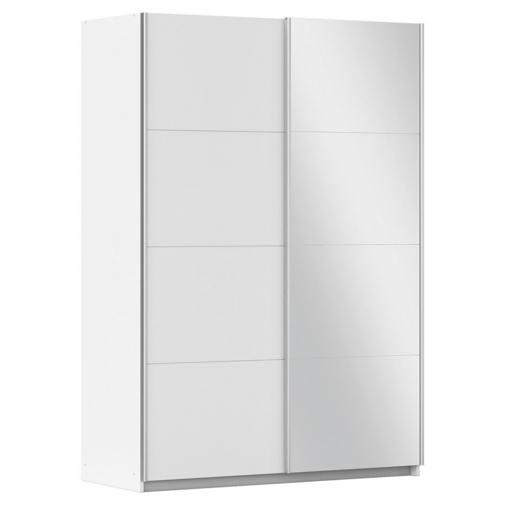 Schwebetürenschrank Mit Spiegel 136cm Subito, Weiß