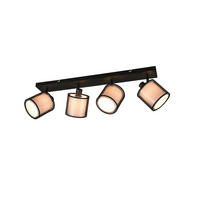 STRAHLER Burton 71,5/19,5/18 cm   - Schwarz/Grau, Basics, Textil/Metall (71,5/19,5/18cm) - Trio Leuchten