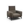 SESSEL in Chenille Braun  - Schwarz/Braun, Design, Textil/Metall (110/85/86-94cm) - SENSOO
