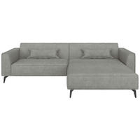 ECKSOFA  in Chenille Hellbraun  300/190 cm  - Hellbraun/Schwarz, MODERN, Textil/Metall (300/190cm) - Carryhome