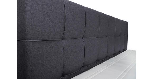 BOXSPRINGBETT 180/200 cm  in Schwarz  - Alufarben/Schwarz, KONVENTIONELL, Kunststoff/Textil (180/200cm) - Carryhome