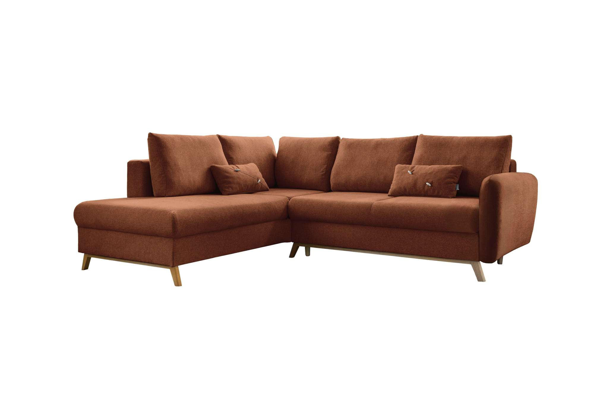 Mid.you Ecksofa Terracotta 242x202 cm