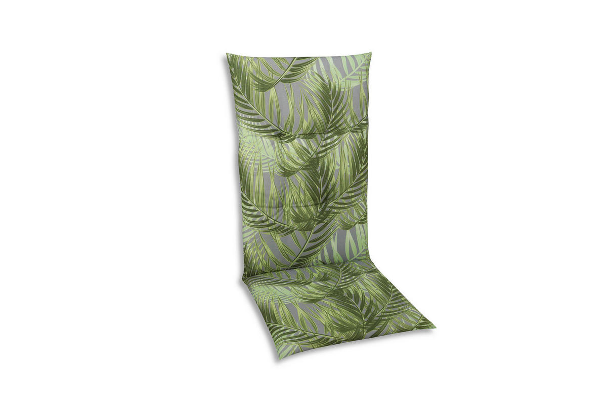 SESSELAUFLAGENSET Blätter  - Grau/Grün, KONVENTIONELL, Textil (48/5/118cm)