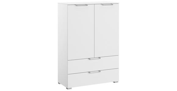 KOMMODE , 80/119/42 cm, 2 Schublade(n)  - Silberfarben/Alufarben, Design, Holzwerkstoff/Kunststoff (80/119/42cm) - Novel