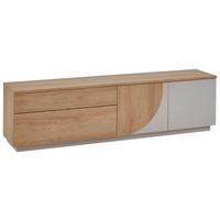 LOWBOARD 210/57/42 cm  - Kaschmir/Eichefarben, Design, Holzwerkstoff (210/57/42cm) - Stylife