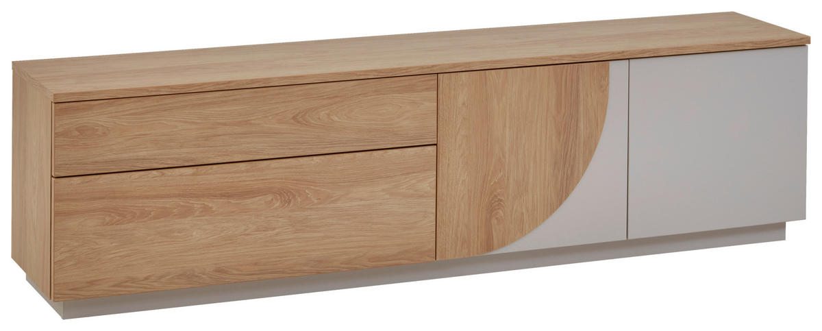 LOWBOARD 210/57/42 cm  - Kaschmir/Eichefarben, Design, Holzwerkstoff (210/57/42cm) - Stylife