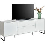 LOWBOARD  in 180/59/38 cm  - Schwarz/Weiß, KONVENTIONELL, Holzwerkstoff/Metall (180/59/38cm) - Hom`in