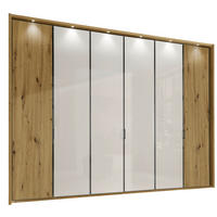 Dulap Cu Uși Rotative, 300/216/58 cm,  - stejar Bianco/antracit, Konventionell (300/216/58cm) - Xora