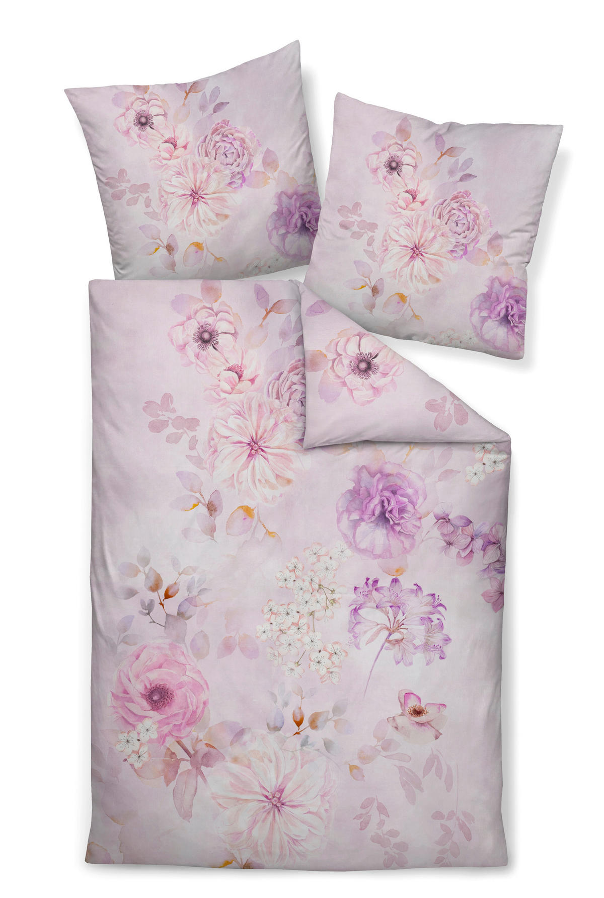 POSTELJNINA 135/200 cm mako saten roza  - roza, Konvencionalno, tekstil (135/200cm) - Janine