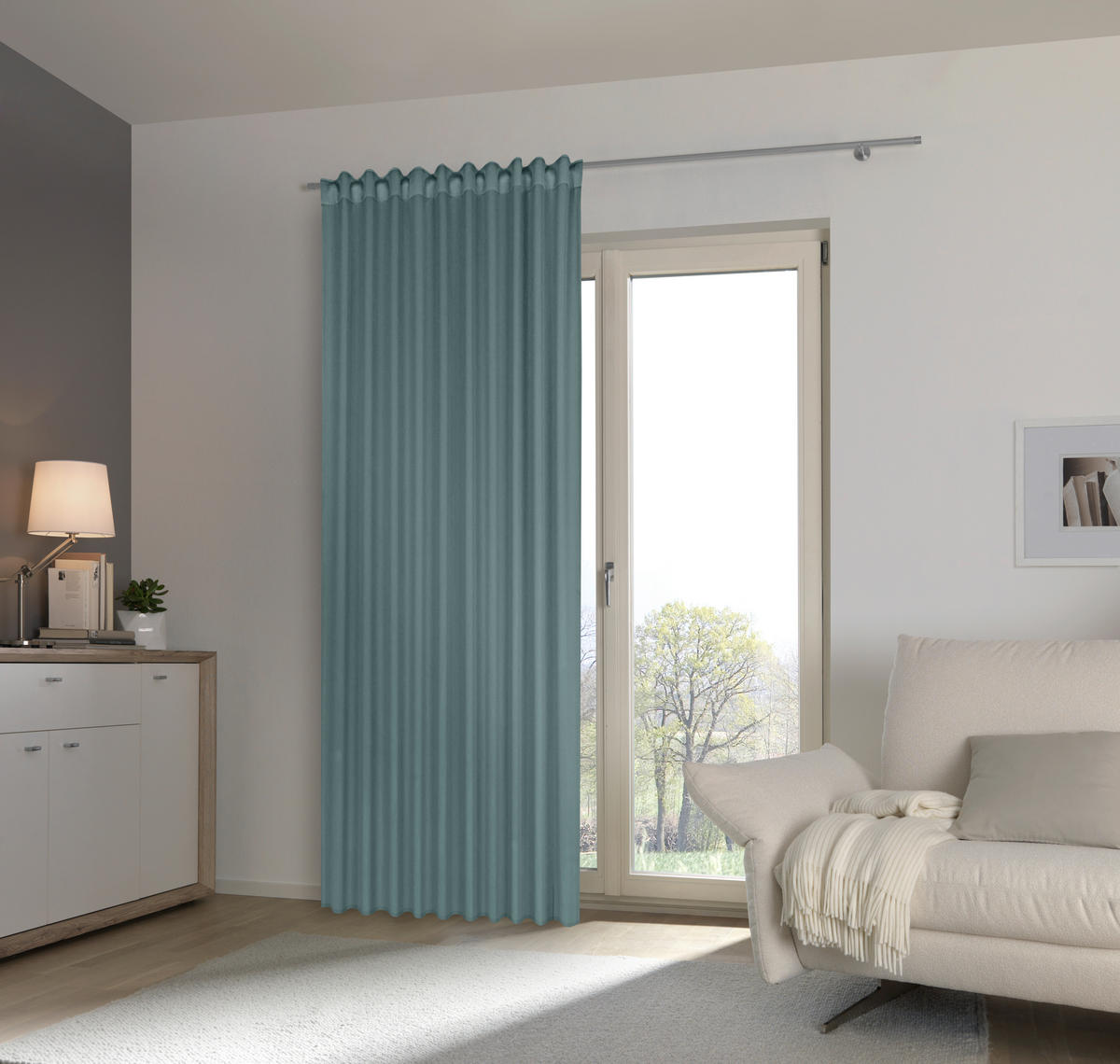ZAVESA ZA ZAMRAČIVANJE žad zelena - žad zelena, Osnovno, tekstil (140/300cm) - Esposa