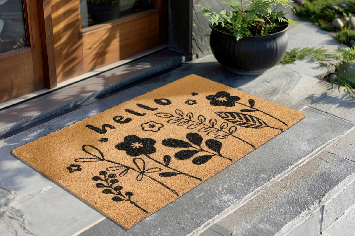 FUßMATTE  45/75 cm  Hellbraun  - Hellbraun, Basics, Textil (45/75cm) - Kayoom