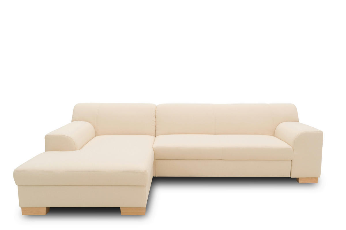 ECKSOFA TINOS Beige Webstoff  - Beige, Basics, Textil (273/157cm) - MID.YOU