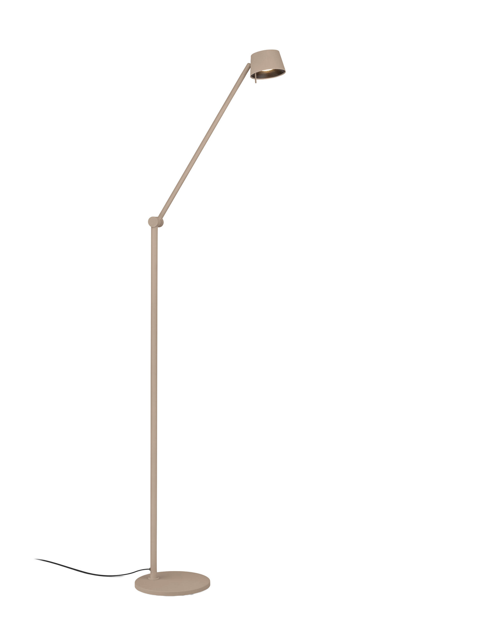 LED-STEHLEUCHTE Sen 67/22/166 cm   - Sandfarben, Design, Metall (67/22/166cm) - Helestra