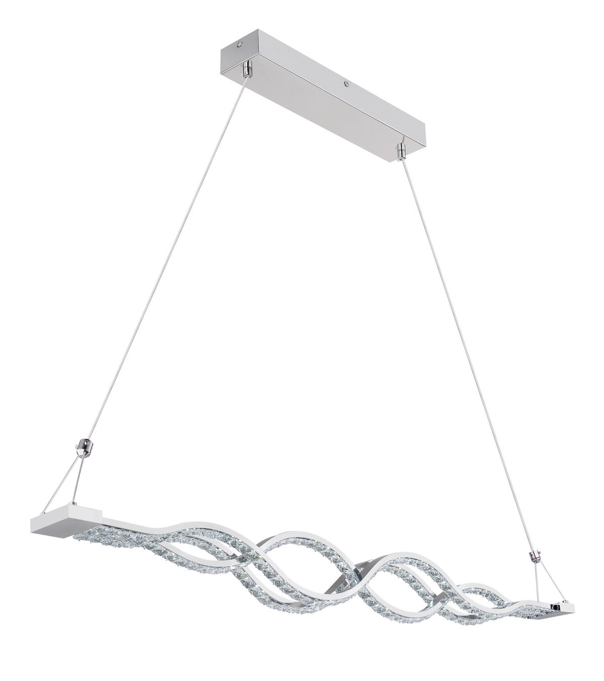 LAMPĂ SUSPENDATĂ CU LED 95/7/140 cm  - alb/străveziu, Basics, plastic/sticlă (95/7/140cm)