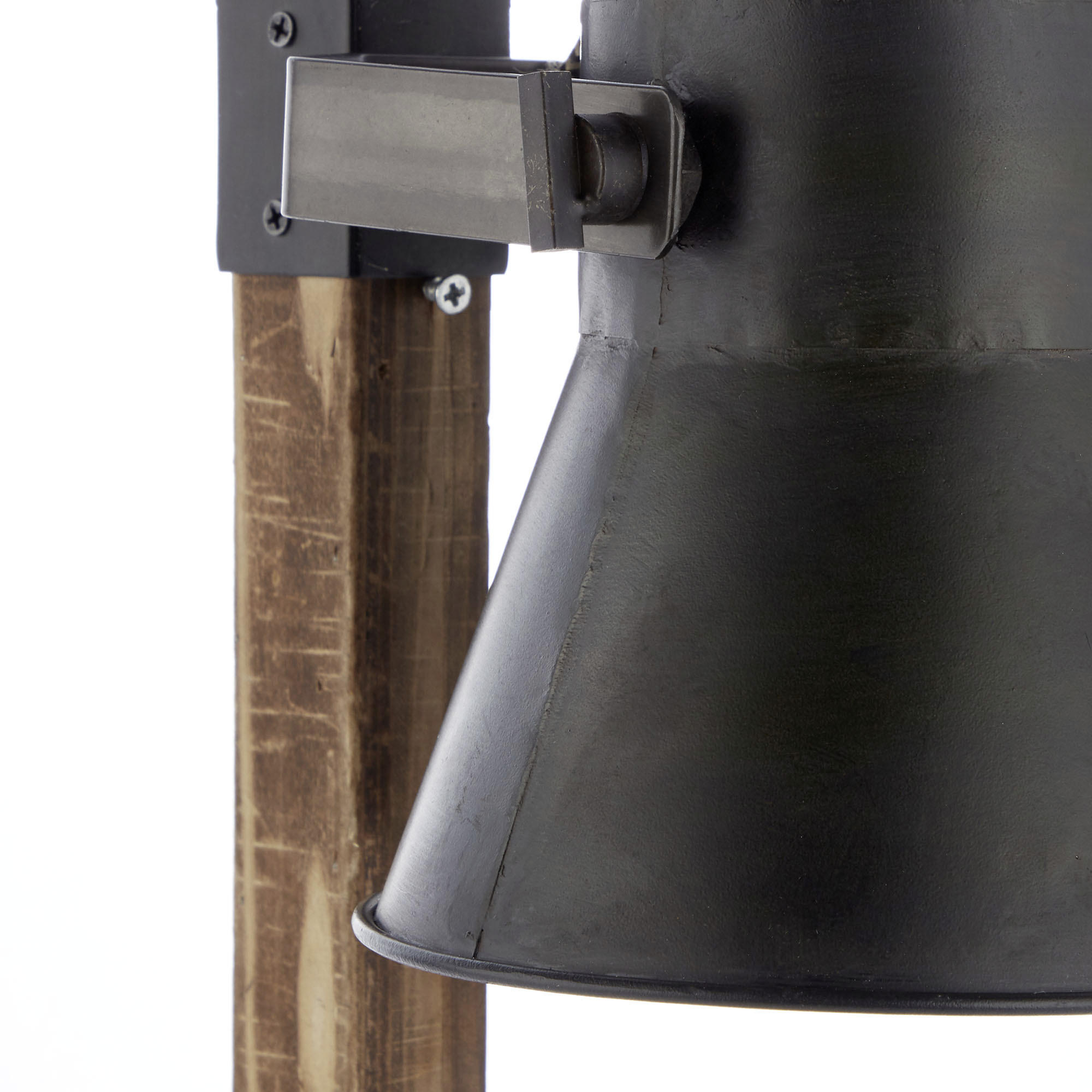 TISCHLEUCHTE 16/55 cm   - Schwarz, Natur, Holz/Metall (16/55cm) - Brilliant