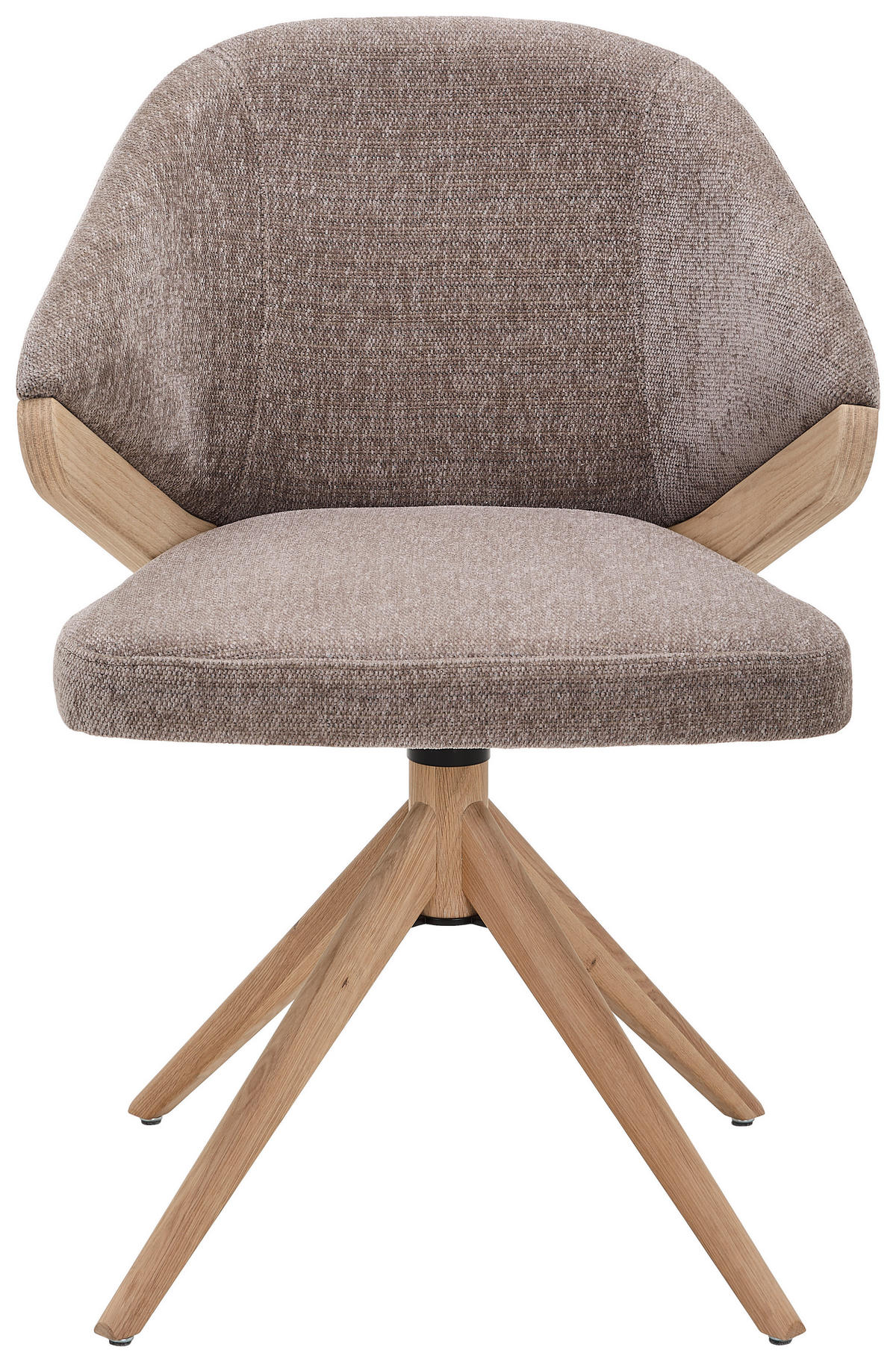 ARMLEHNSTUHL  in Chenille  - Eiche Bianco/Braun, KONVENTIONELL, Holz/Textil (59/83/59cm) - Linea Natura