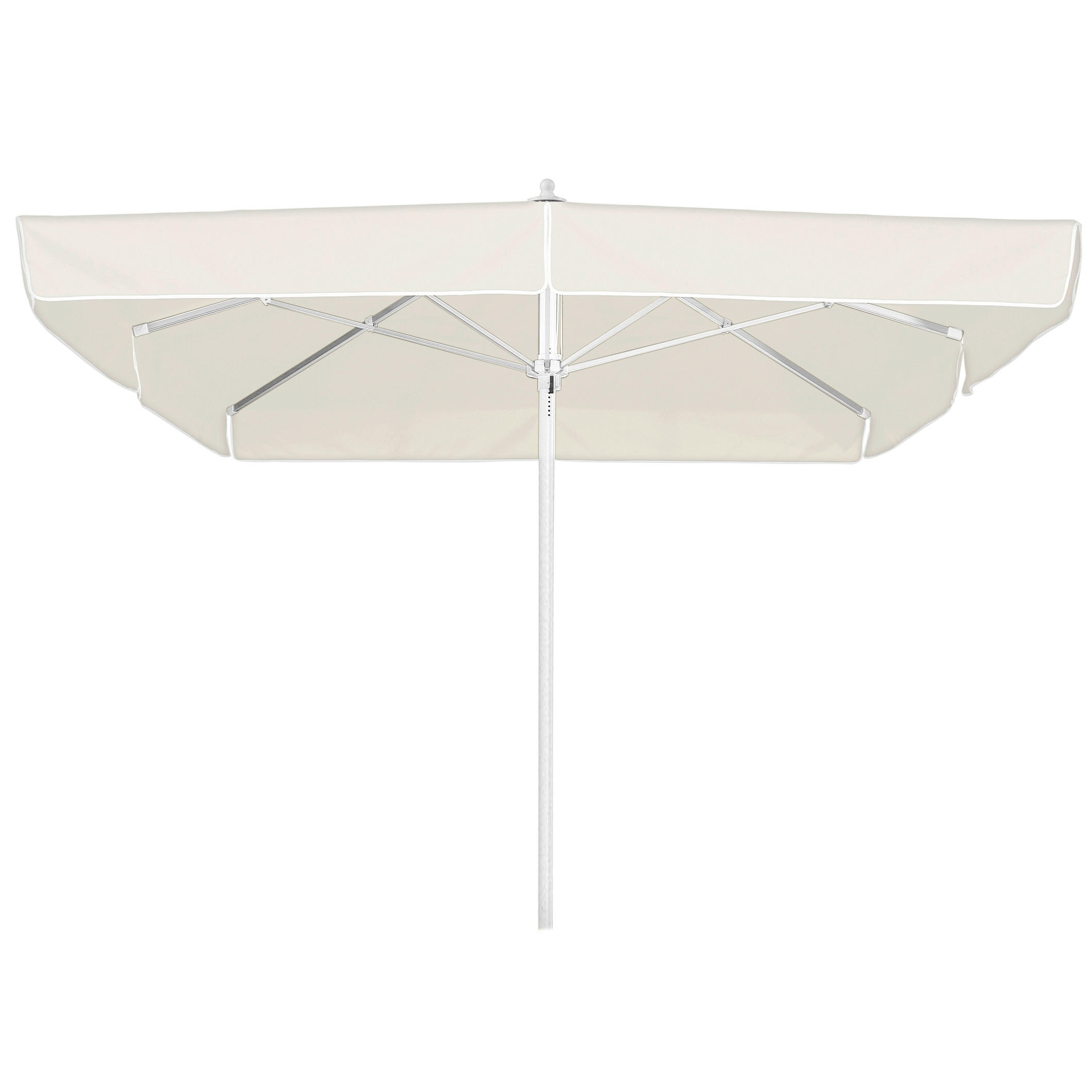 SONNENSCHIRM 300 cm Weiß  - Silberfarben/Weiß, Basics, Textil/Metall (300/295/300cm) - Schneider