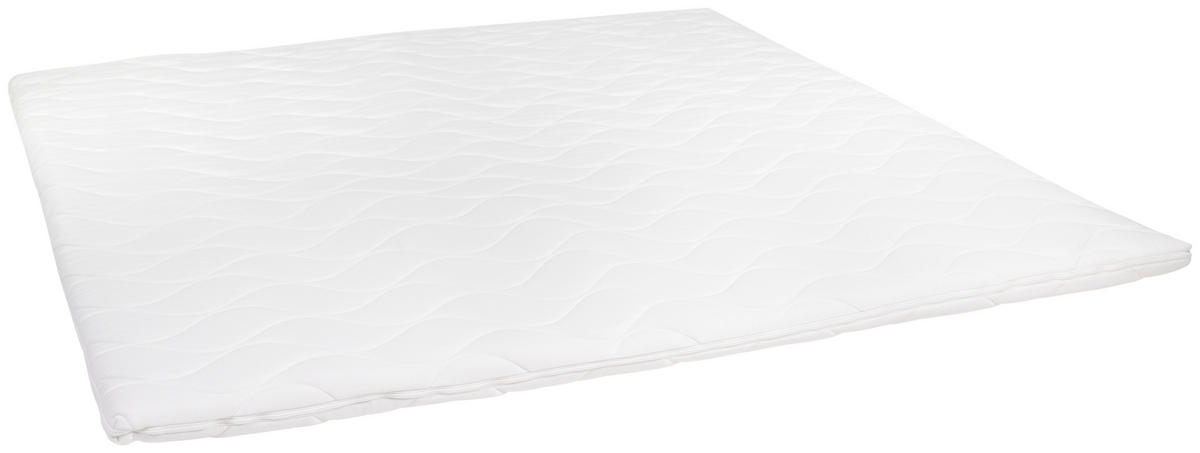 TOPPER 180/200 cm Höhe ca. 6 cm  - Weiß, MODERN, Textil (180/200cm) - Livetastic