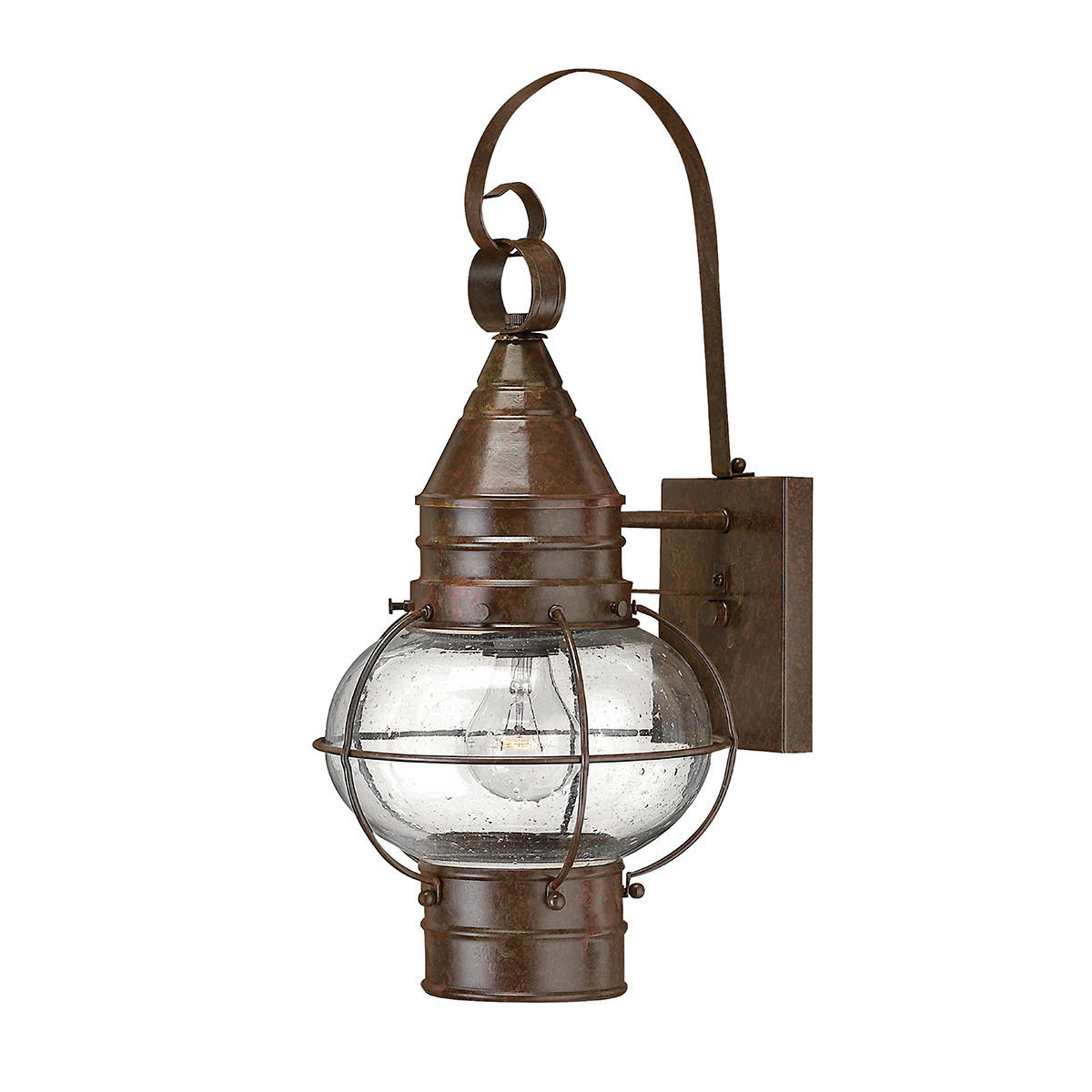 AUSSENWANDLEUCHTE - Rotbraun/Bronzefarben, Basics, Glas/Metall (22,2/26/45,7cm) - Elstead Lighting