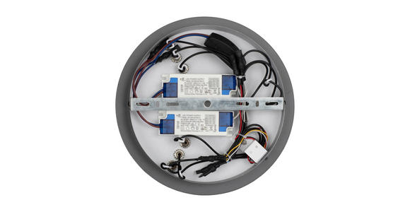 LED-HÄNGELEUCHTE Zibal 80/150 cm   - Grau, Design, Kunststoff/Metall (80/150cm) - Dieter Knoll