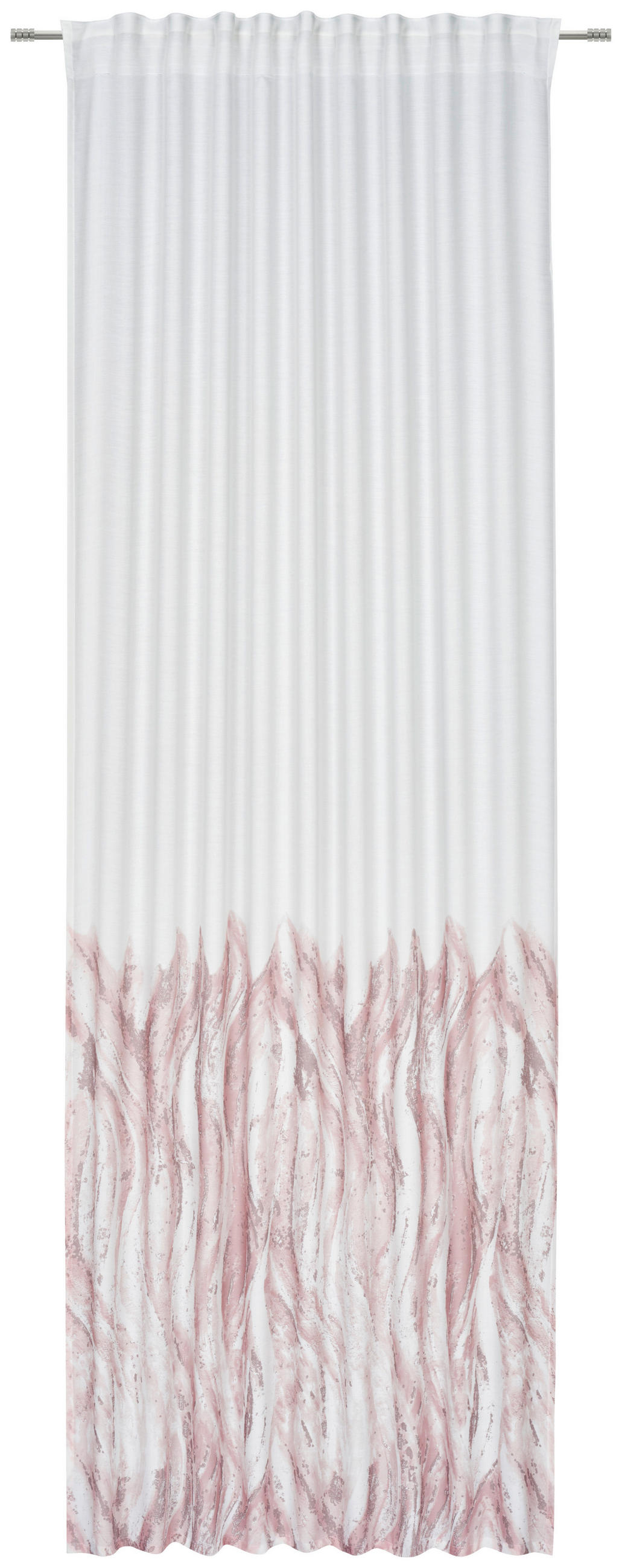GOTOVA ZAVJESA bijela, prljavo ružičasta  140/280 cm  - bijela/prljavo ružičasta, Basics, tekstil (140/280cm) - Esposa