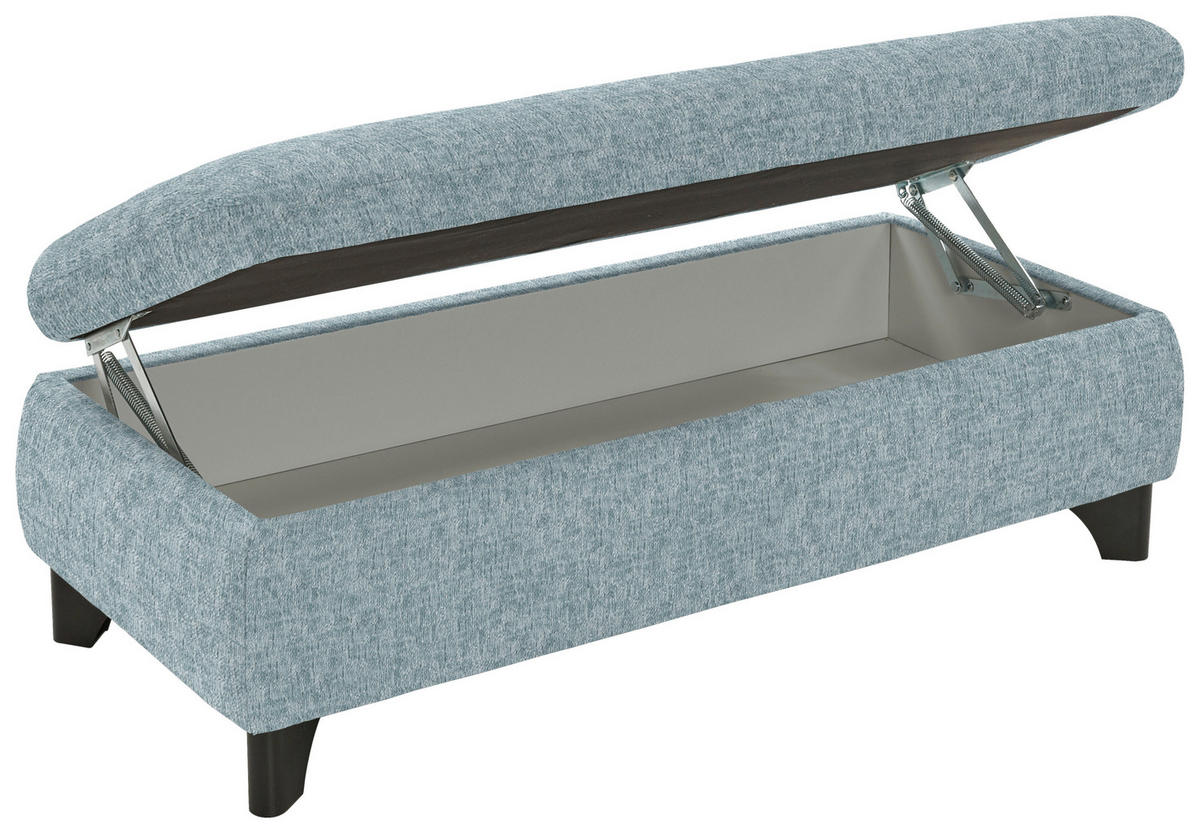 PALL i textil pastellblå  - svart/pastellblå, Klassisk, metall/textil (60/45/60cm) - MID.YOU