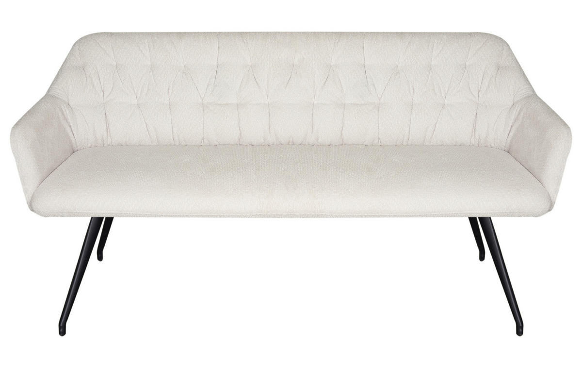 KLOP, kovina, tekstil krem barve, črna  - črna/krem barve, Design, kovina/tekstil (159/82/62cm) - Stylife