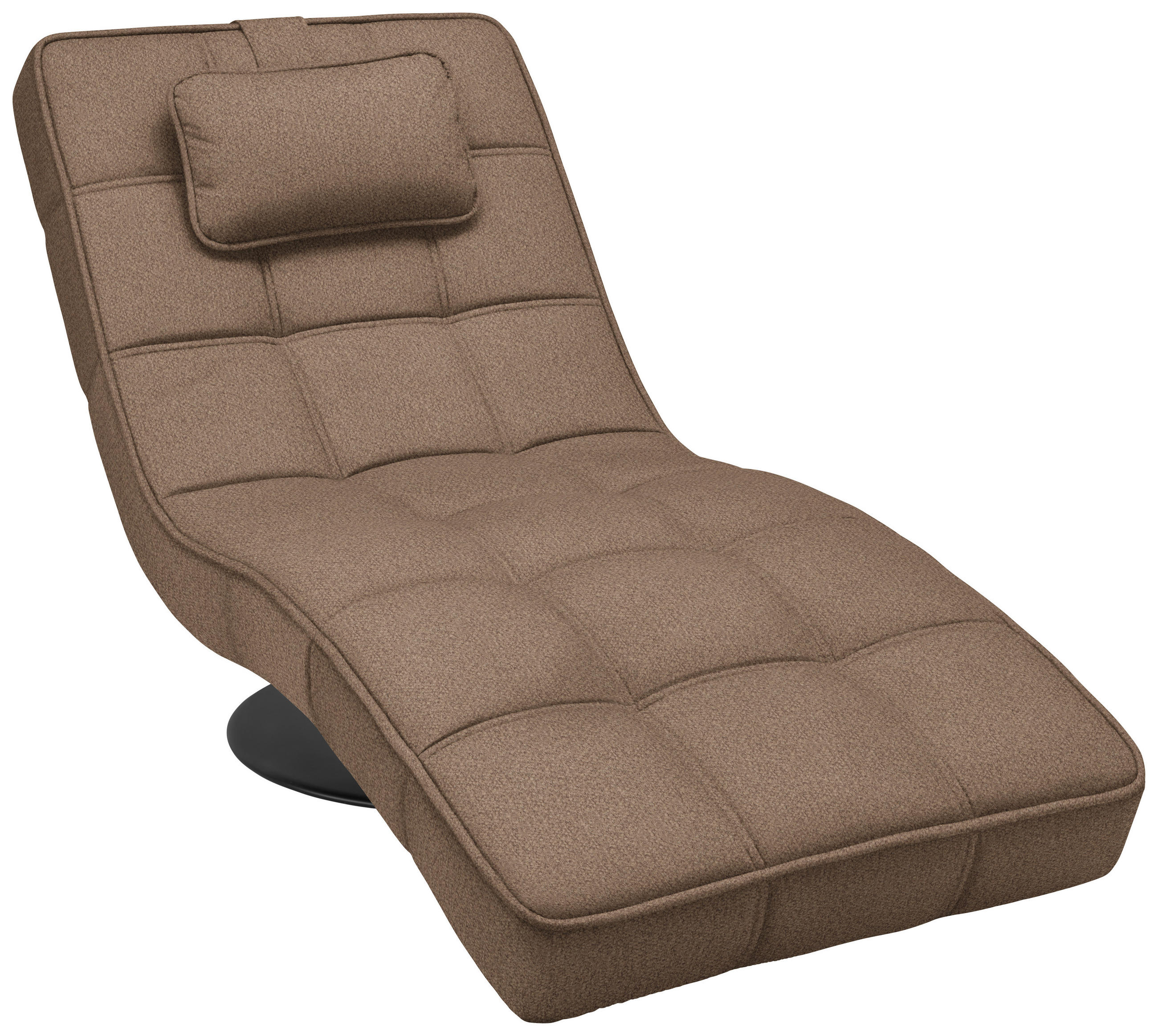 RELAXLIEGE in Webstoff Braun  - Schwarz/Braun, Design, Textil/Metall (74/86/162cm) - Hom`in
