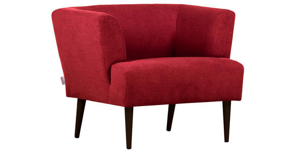 SESSEL in Textil Rot - Rot/Schwarz, Design, Holz/Textil (85/71/80cm) - Hom`in