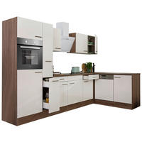 ECKKÜCHE 310/172 cm  in Weiß  - Eichefarben/Weiß, Basics, Holzwerkstoff/Metall (310/172cm) - Respekta