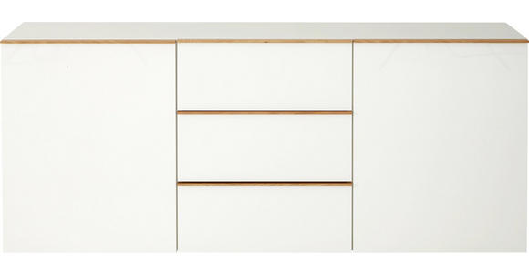 SIDEBOARD 195/81/44 cm - Eichefarben/Schwarz, Design, Holzwerkstoff/Kunststoff (195/81/44cm) - Dieter Knoll