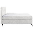 BOXSPRINGBETT 140/200 cm  in Hellgrau  - Hellgrau/Schwarz, Design, Textil/Metall (140/200cm) - Esposa
