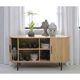 SIDEBOARD Eichefarben  140/76/45 cm  - Eichefarben/Schwarz, Trend, Holz/Holzwerkstoff (140/76/45cm) - Xora