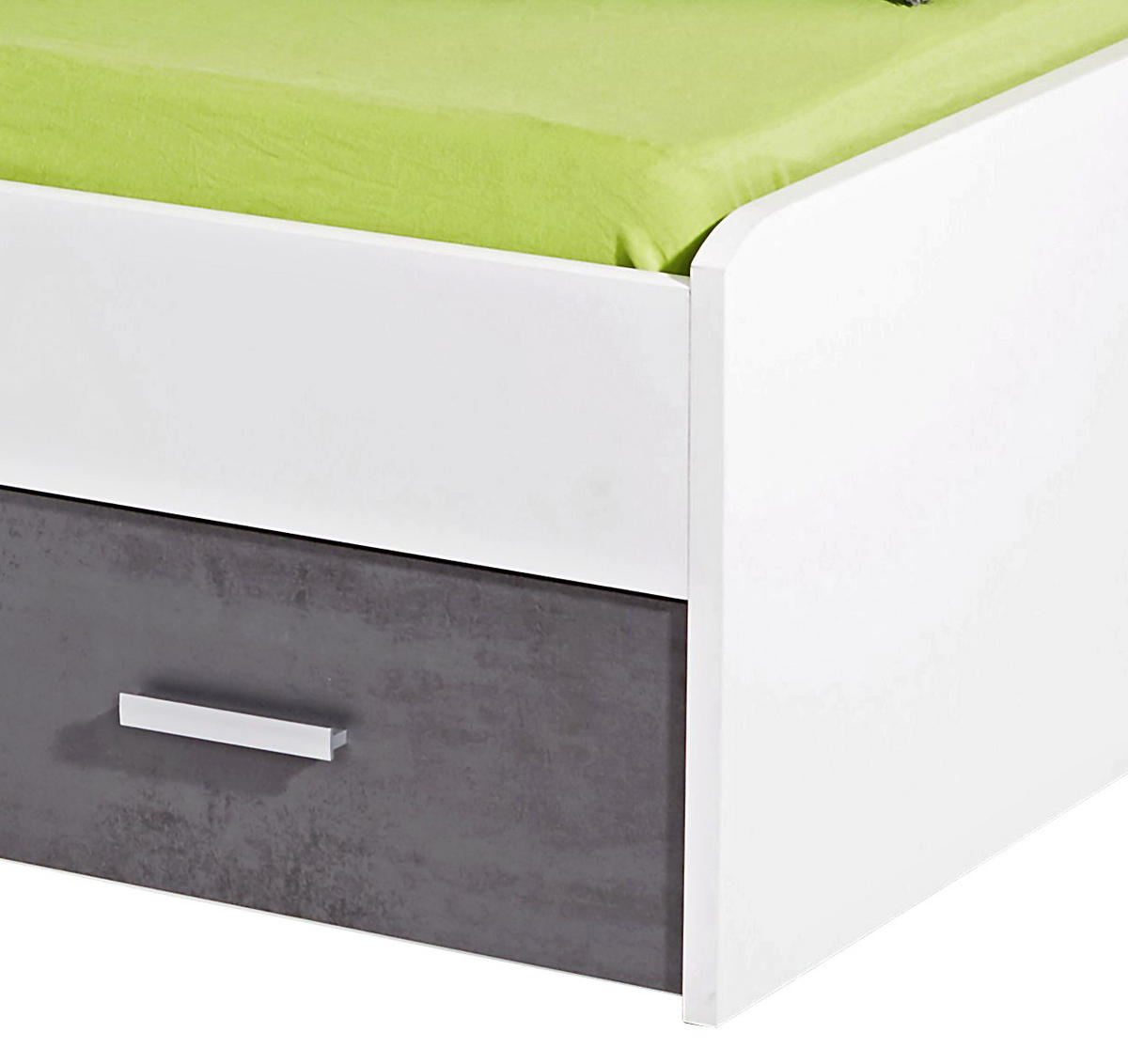 ETAGENBETT - Dunkelgrau/Weiß, KONVENTIONELL, Holzwerkstoff (90/200cm) - MID.YOU