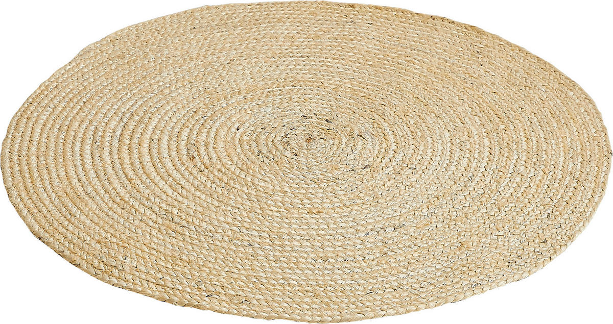 JUTETEPPICH 120 cm Jute Creme  - Creme, KONVENTIONELL, Textil (120cm)