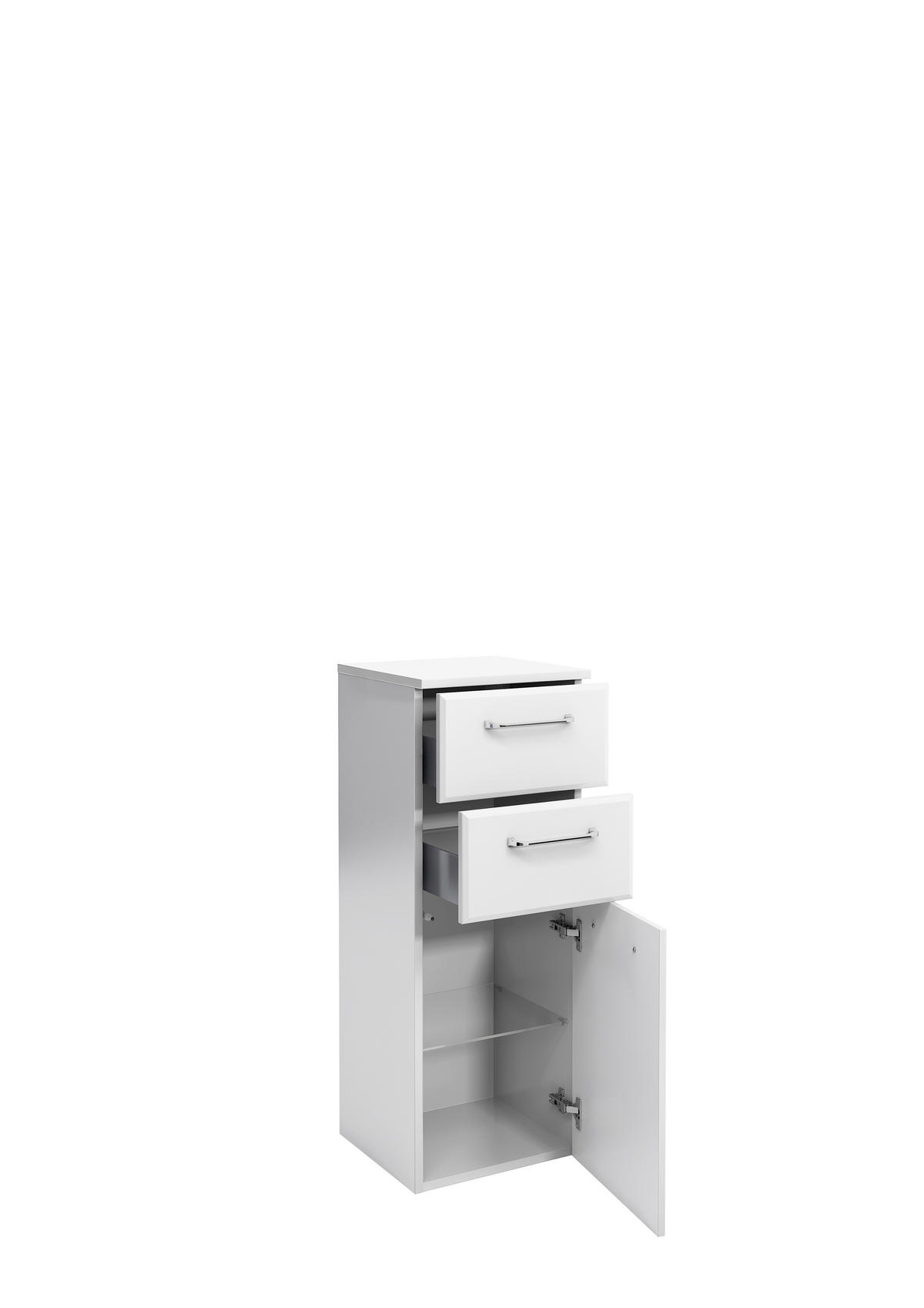 MIDI SKŘÍŇKA, bílá, 35/90,5/33 cm - bílá/barvy chromu, Konvenční, kompozitní dřevo/plast (35/90,5/33cm) - Xora