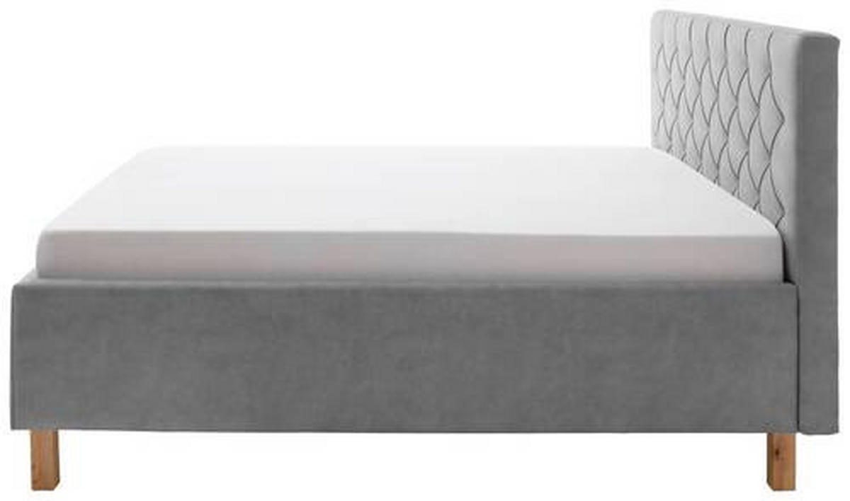 POLSTERBETT 180/200 cm  in Hellgrau  - Hellgrau, Modern, Holz/Holzwerkstoff (180/200cm) - Xora