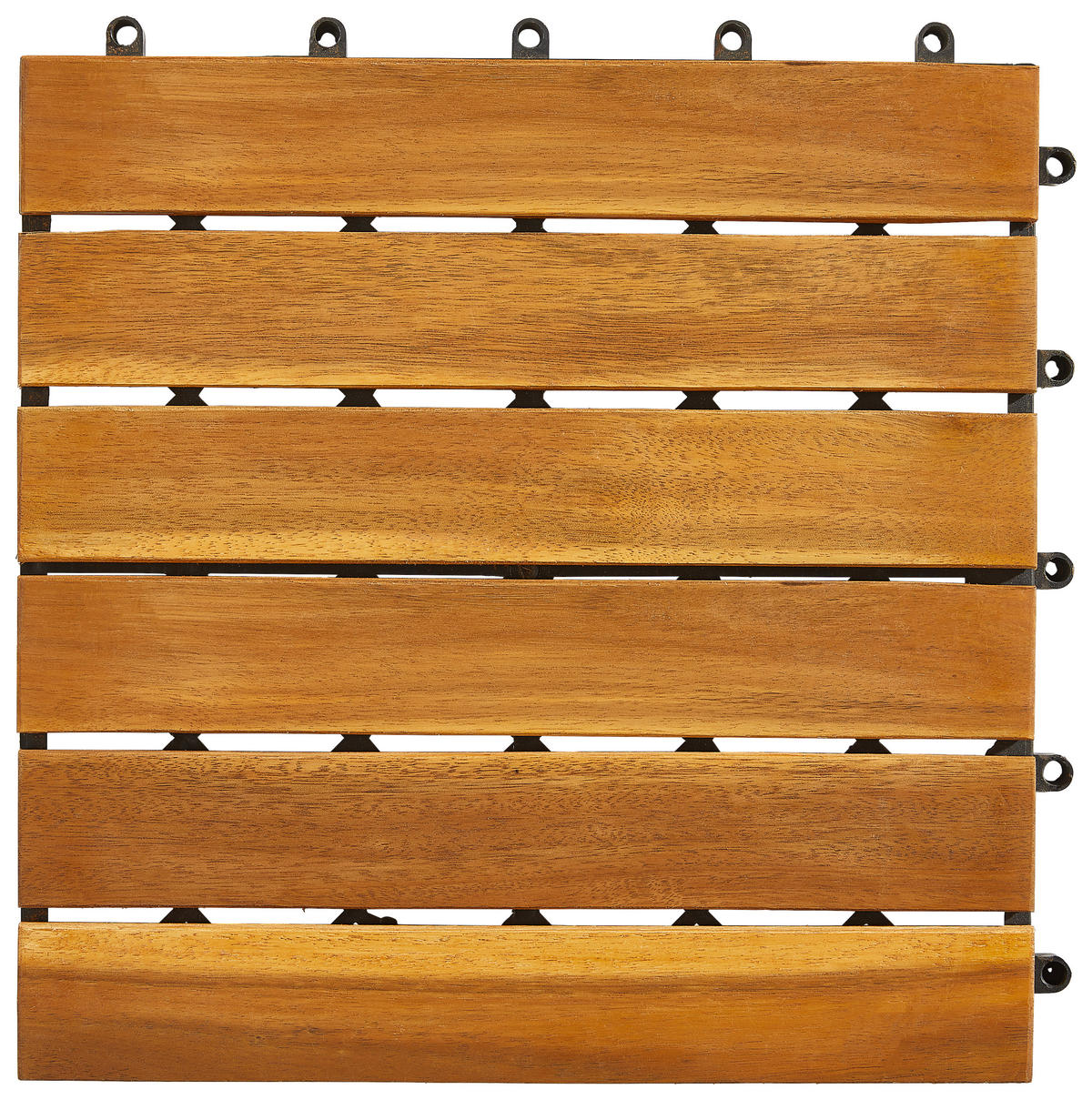 TERRASSENFLIESE Akazie Uno Holz, Kunststoff 15 Stück  - Hellbraun/Akaziefarben, KONVENTIONELL, Holz/Kunststoff (30/30/2,4cm) - Ambia Garden