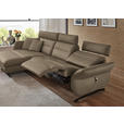 ECKSOFA in Echtleder Hellbraun  169/298 cm  - Hellbraun/Schwarz, Design, Leder/Metall (169/298cm) - Dieter Knoll