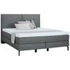 BOXSPRINGBETT 180/200 cm  in Anthrazit  - Anthrazit/Schwarz, KONVENTIONELL, Textil/Metall (180/200cm) - Dieter Knoll