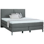 BOXSPRINGBETT 180/200 cm  in Anthrazit  - Anthrazit/Schwarz, KONVENTIONELL, Textil/Metall (180/200cm) - Dieter Knoll