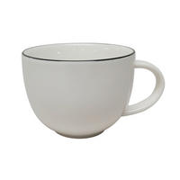 KAFFEETASSE Oslo 200 ml  - Schwarz/Weiß, Design, Keramik (8,3/6,3cm) - Novel