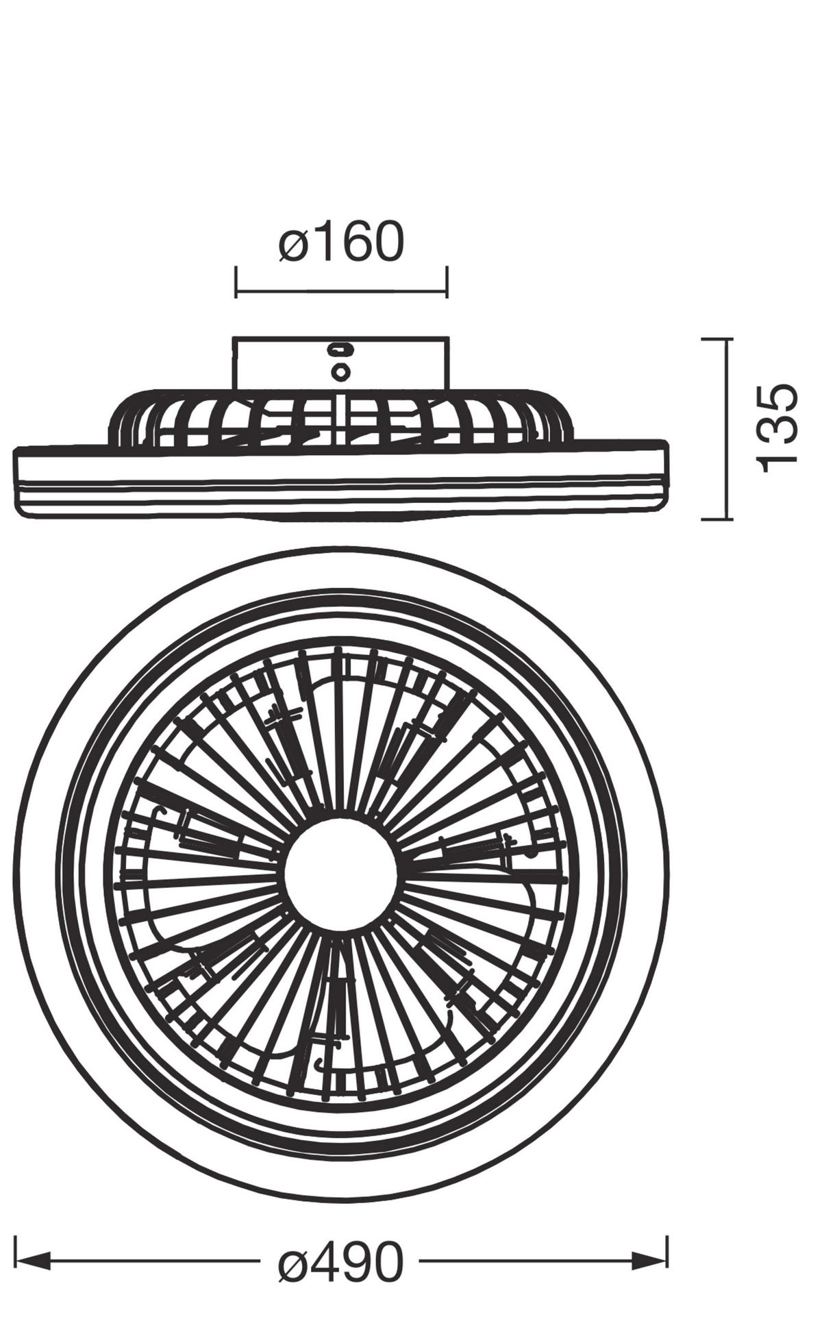 DECKENVENTILATOR - Design (49/13,5cm) - Osram