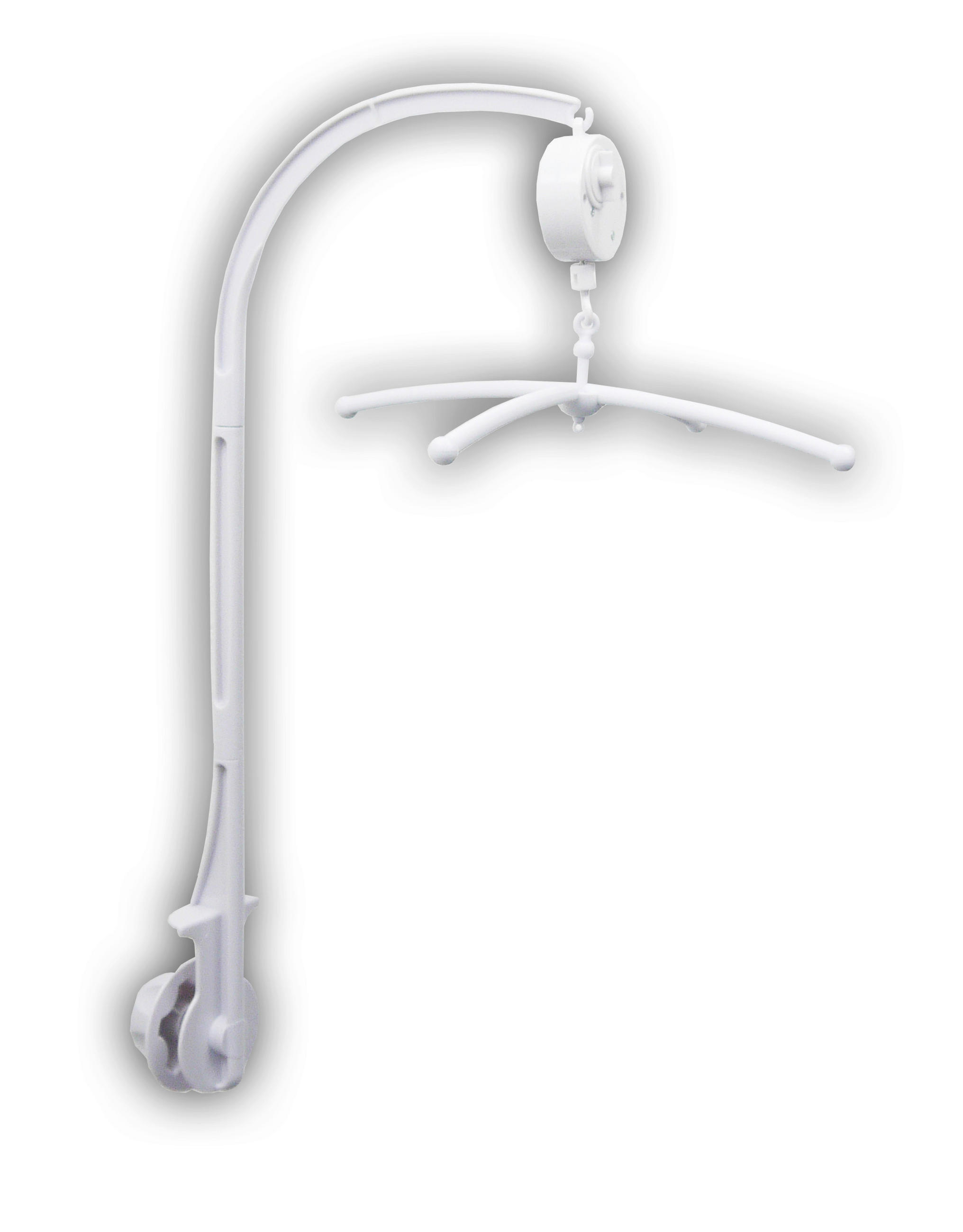 Niermann Mobilehalter mit Spieluhr und Verschraubung  - Weiß, Basics, Kunststoff (34/65cm)