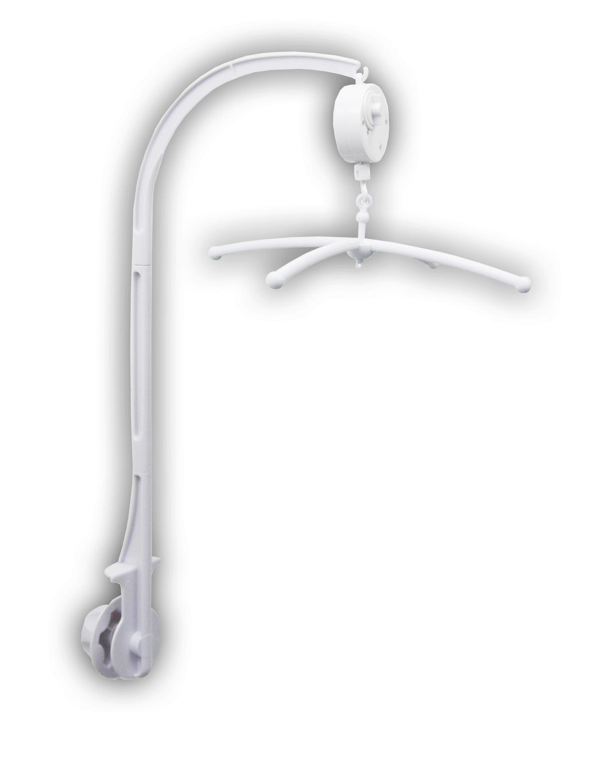 Niermann Mobilehalter mit Spieluhr und Verschraubung  - Weiß, Basics, Kunststoff (34/65cm)