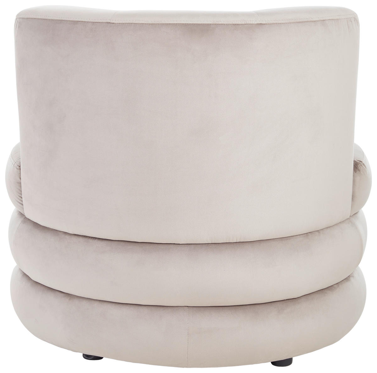 DESIGNSESSEL Flachgewebe Beige    - Edelstahlfarben/Beige, Trend, Textil/Metall (90/82/85cm) - Livetastic