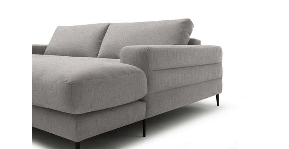 ECKSOFA  in Flachgewebe Sandfarben  253/177 cm  - Sandfarben/Schwarz, Design, Textil/Metall (253/177cm) - Dieter Knoll