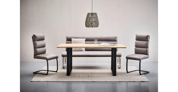 ESSTISCH - Schwarz/Naturfarben, LIFESTYLE, Holz/Metall (180/90/76cm) - Landscape