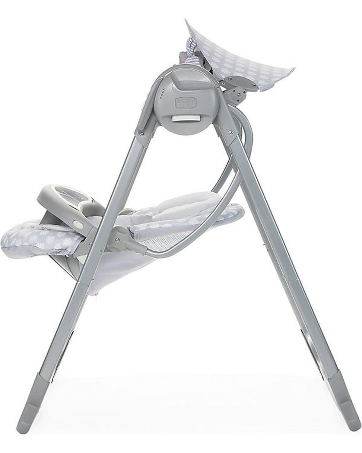 SCHAUKELWIPPE POLLY SWING UP Silberfarben   - Silberfarben/Hellgrau, Basics, Textil/Metall (73/108/90cm) - Chicco